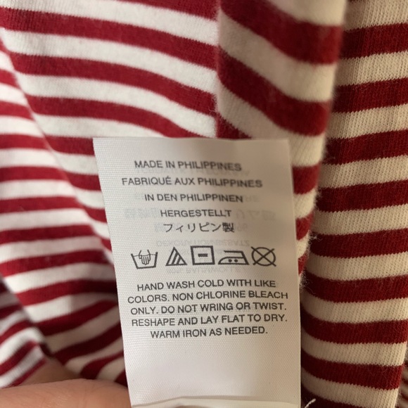 J. Crew Stripe Lace Detail Long Sleeve Tee Size L - Picture 8 of 8